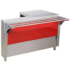 Місце касира на лінію роздачі їжі МК-П-1250 Е, стіл касира для лінії роздачі в їдальню, правосторонній стіл касира Ексклюзив