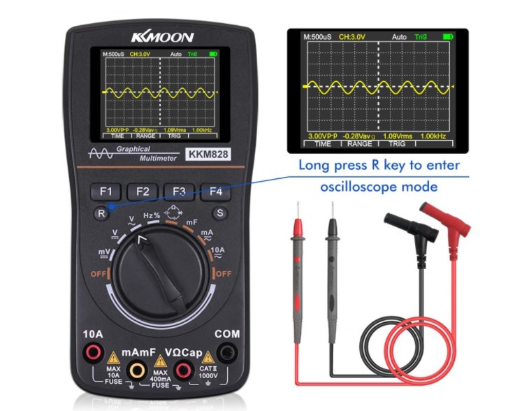 Автоматический Мультиметр с Осциллографом KKmoon KKM828 — Купить ...