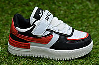 Детские кроссовки аналог Nike Air Force 1 Shadow red найк аир форс шадоу красный р28-29