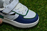 Дитячі кросівки аналог Nike Air Force 1 Shadow blue найк аїр форс шадоу синій р26-28, фото 7