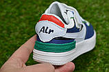 Дитячі кросівки аналог Nike Air Force 1 Shadow blue найк аїр форс шадоу синій р26-28, фото 5