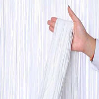 Шторка для фотозони з дощику (фольгована) | Білий 1х3м