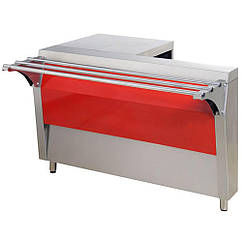 Місце касира на лінію роздачі їжі МК-Л-1250 Е, стіл касира для лінії роздачі в їдальню, лівосторонній стіл касира Ексклюзив