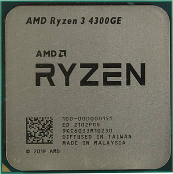 Процесор для ПК AMD Ryzen 3 4300GE (3.5 GHz 4MB 35W AM4) (100-100000151MPK)