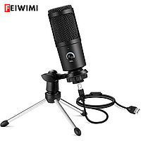Студійний конденсаторний USB мікрофон FEIWIMI для запису вокалу, професійний настільний мікрофон