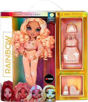 Rainbow High Series 3 Georgia Bloom Fashion Doll – Peach (Light Orange). Лялька Джорджія Блум