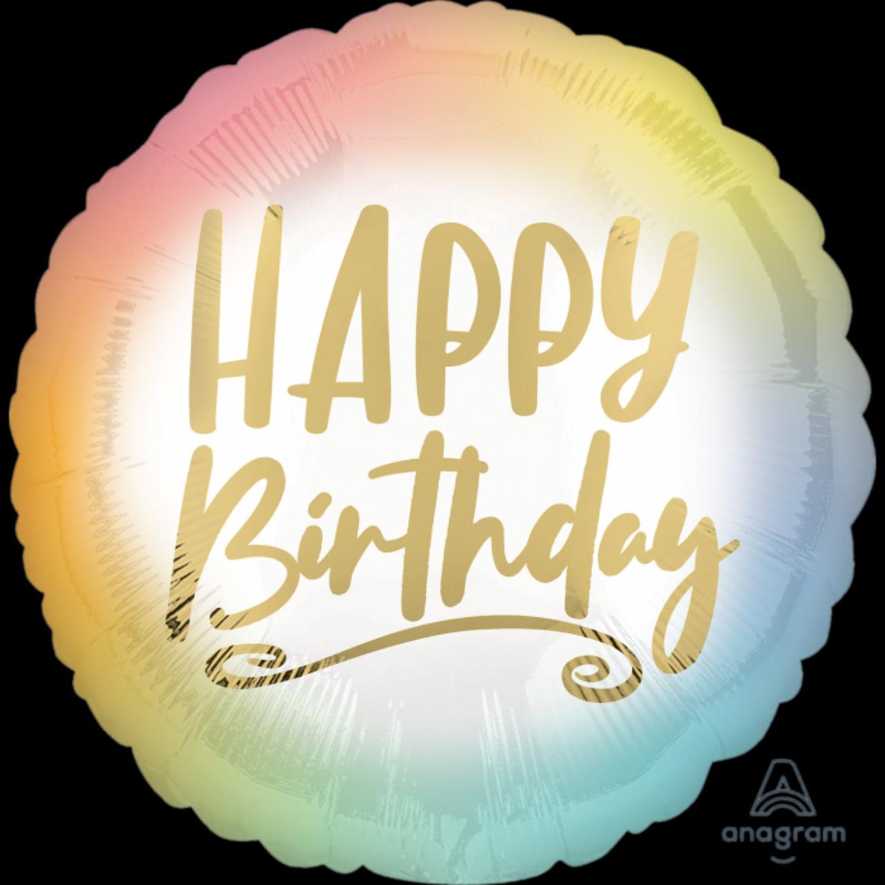 А 18" Happy Birthday. Фольгована куля З Днем народження — В УП