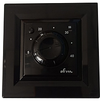 Терморегулятор VEGA LTC 030 Чорний під ASFORA SCHNEIDER, для теплої підлоги, термостат механічний, датчик