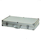 Набір для мангала з неіржавкої сталі — набір для гриля барбекю 18 предметів в алюмінієвому кейсі., фото 3