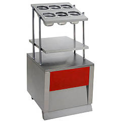 Прилавок для столових приладів ПСП-600 Е, стіл для підносів на лінію роздачі, стіл для 6-ти гастроємностей