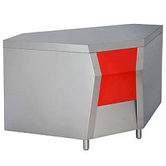 Кутовий стіл ЕН-КВ-90-1057 Е, внутрішній кутовий стіл для лінії роздачі, нейтральний прилавок на лінію роздачі їжі