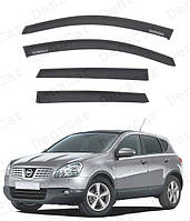 Ветровики Nissan Qashqai 2007-2014 (на скотче)\Дефлекторы окон Ниссан Кашкай