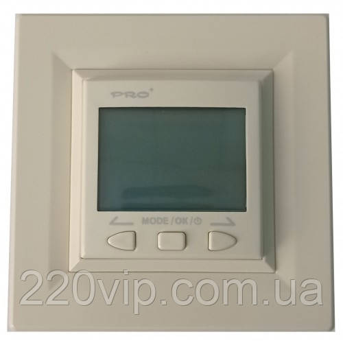 Терморегулятор VEGA LTC 090 БЕЗЖИВИЙ під ASFORA SCHNEIDER, для теплої підлоги, термостат програмований, датчик, фото 1