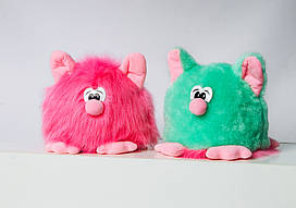 М'яка плюшева іграшка перевертень Домовичок 20х20 рожево-м'ятний