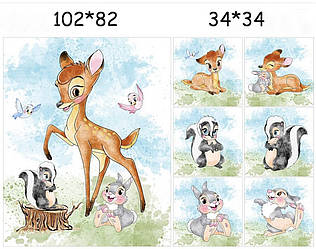 Набір панелей із сатину "Оленятко Бембі"