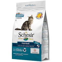 Schesir (Шезир) Cat Adult Hairball - сухий монопротеиновый корм для котів з довгою шерстю 400гр