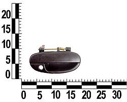 Ручка дверей Ланос зовнішня передня ліва (з тягою)  (General Motors) (96226250)