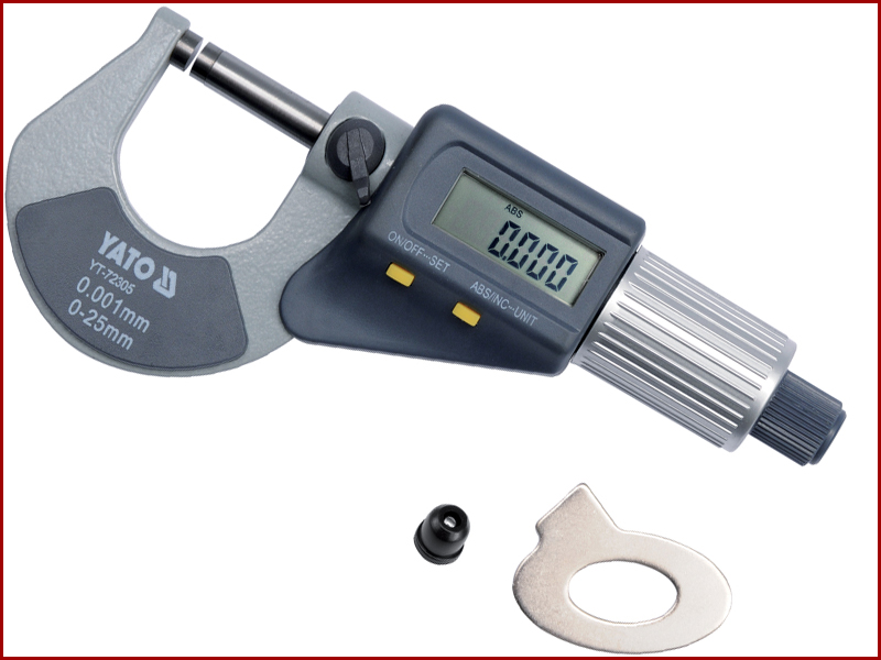 Мікрометр електронний 0-25 мм із цифровим дисплеєм YATO YT-72305