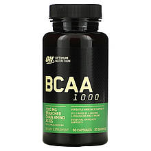 Амінокислотний комплекс Optimum Nutrition "Mega-Size BCAA 1000 Caps" ланцюг 2:1:1 (60 капсул)