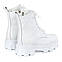 Черевики жіночі на шнурівці. Колір білий, фото 3
