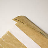 Упаковка під випічку 170*245 мм Паперові крафт пакети для пончиків з вікном і лінією-самоклейкою, фото 9