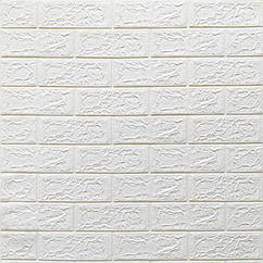 Панель стінова 3D №1 5мм Цегла біла матова 700*770мм SW-587