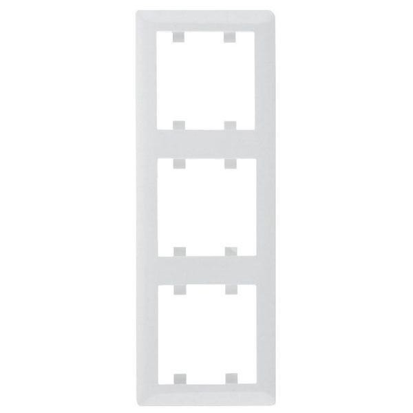 Рамка 3-містна вертикальна біла Soul Lumina-2 Hager WL5130