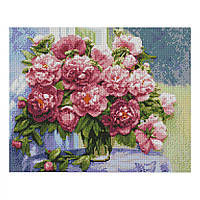 Алмазная Мозаика Розовые Пионы В Вазе SKL88-347733