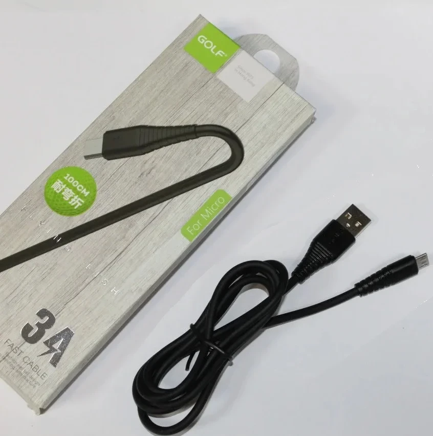 Дата-кабель USB MicroUSB Golf GC-64m 3 А Шнур Мікро ЕСБ для Заряджання та Передання даних