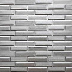 Панель стінова 3D №34 Кладка Срібло 700*770мм
