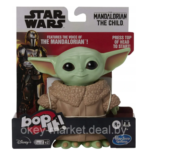 Интерактивная фигурка Star Wars Mandalorian Baby Yoda "Bop It!" Hasbro - фото 1 - id-p1545288385