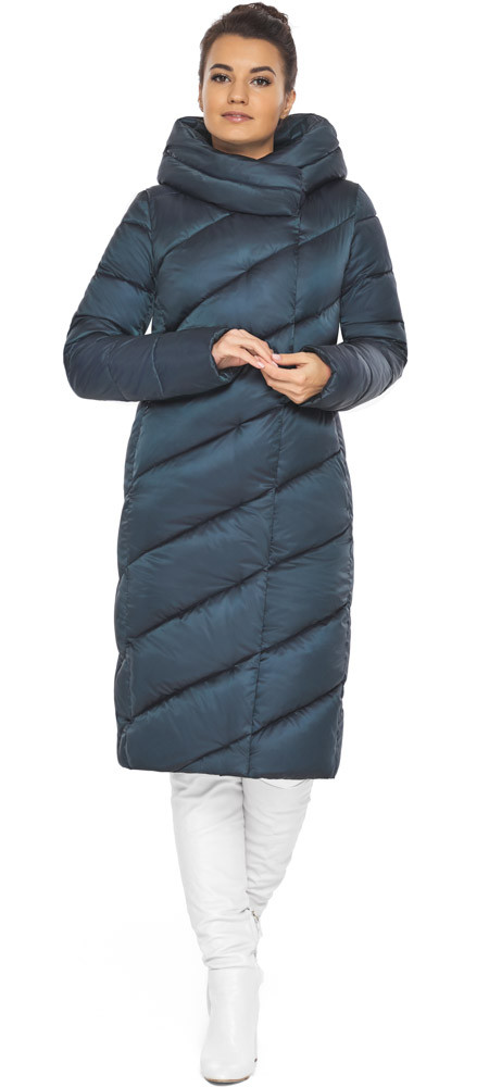 Синя жіноча куртка з кишенями модель 30952