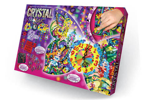 Дитячий набір креативного творчості CRYSTAL MOSAIC CLOCK набір для творчості своїми руками мозайка, фото 1