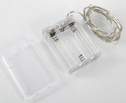 Гірлянда 30 Led 3M на мідному дроті Copper WW Warm White Batteryusb 198238, фото 3