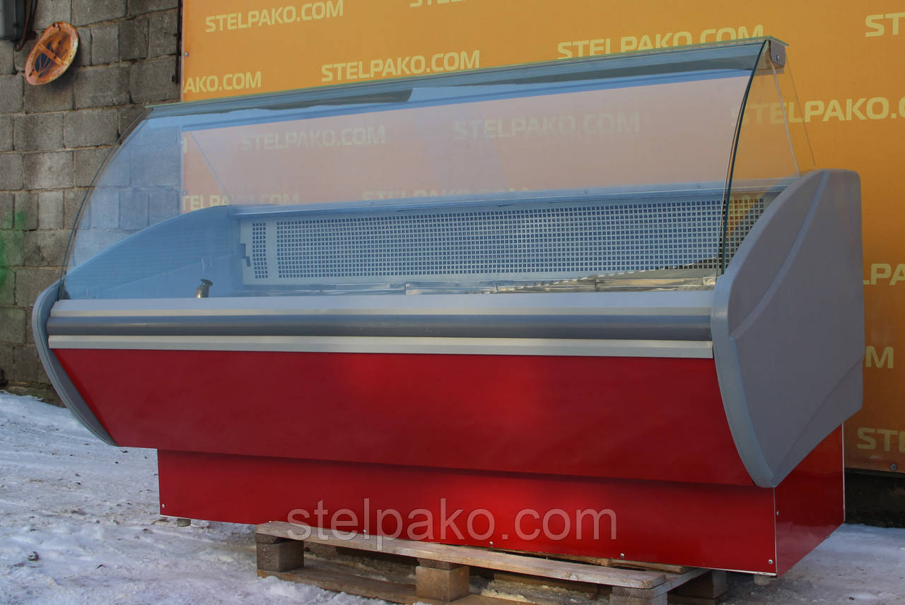 Холодильна ковбасна вітрина «Технохолод Кароліна» 2.0 м., (Україна), широка викладка 70 см, Б/у, фото 1