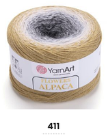 Нитки пряжа для в'язання секційна FLOWERS ALPACA YarnArt Ярнарт Фловерс Альпака № 411
