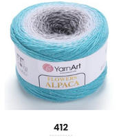 Нитки пряжа для вязания секционная FLOWERS ALPACA YarnArt Ярнарт Фловерс Альпака № 412