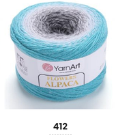 Нитки пряжа для в'язання секційна FLOWERS ALPACA YarnArt Ярнарт Фловерс Альпака № 412