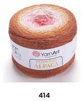 Нитки пряжа для в'язання секційна FLOWERS ALPACA YarnArt Ярнарт Фловерс Альпака № 414