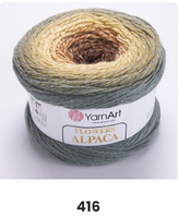 Нитки пряжа для в'язання секційна FLOWERS ALPACA YarnArt Ярнарт Фловерс Альпака № 416
