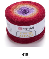 Нитки пряжа для вязания секционная FLOWERS ALPACA YarnArt Ярнарт Фловерс Альпака № 419