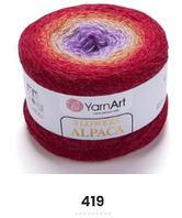 Нитки пряжа для в'язання секційна FLOWERS ALPACA YarnArt Ярнарт Фловерс Альпака № 419