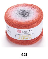 Нитки пряжа для в'язання секційна FLOWERS ALPACA YarnArt Ярнарт Фловерс Альпака № 421