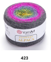 Нитки пряжа для в'язання секційна FLOWERS ALPACA YarnArt Ярнарт Фловерс Альпака № 423