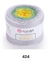 Нитки пряжа для вязания секционная FLOWERS ALPACA YarnArt Ярнарт Фловерс Альпака № 424