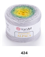Нитки пряжа для в'язання секційна FLOWERS ALPACA YarnArt Ярнарт Фловерс Альпака № 424