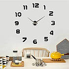 Великі настінні 3Д годинник DIY Clock 60-90 см з цифрами / 3D годинник на стіну / Безкаркасні годинник, фото 3