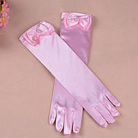 Вечерние перчатки розовые