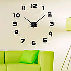 Великі настінні 3Д годинник DIY Clock 60-90 см з цифрами / 3D годинник на стіну / Безкаркасні годинник, фото 7