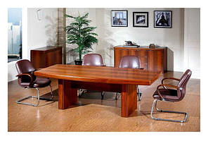 Стіл для конференцій Мукс Мукс YFT103 горіх стільниця 2400*1200 мм (Діал ТМ)